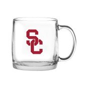 USC Trojans SC Interlock Glass Cafe Mug
